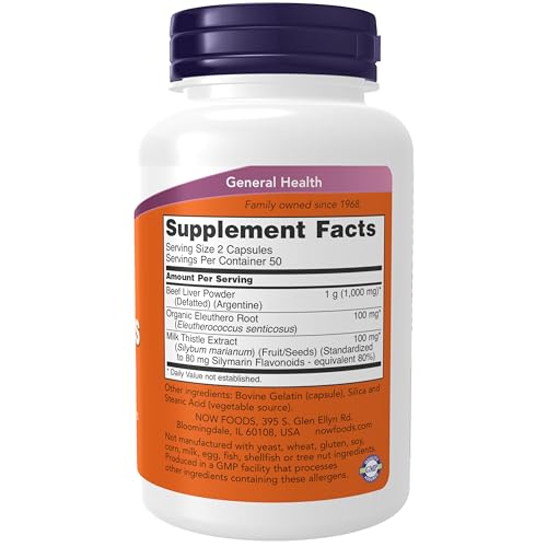 NOW Foods Supplements, Liver Caps with Milk Thistle and