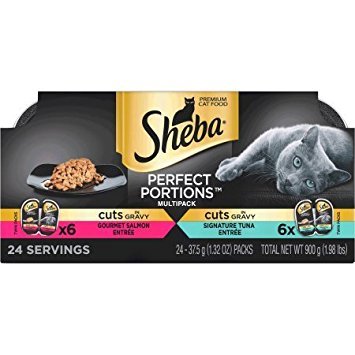 Perfect Portions Cuts in Gravy Multipack Salmon & Tuna Wet Cat Food 2.6 oz.