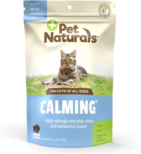 Calming Chews for Cats, 30 Chews - Behavioral Support and Anxiety Relief for Travel, Boarding, Vet Visits and High Stress Situations
