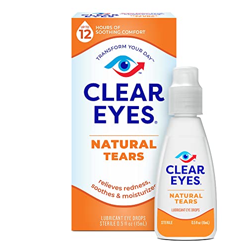 Eye Drops, Natural Tears Lubricant,0.5 Fl Oz (Pack of 3)