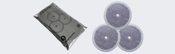 Replacement Accessory of Three-Spin and Edge, Washable Mother Yarn Mop Pads for Robot (6pcs)