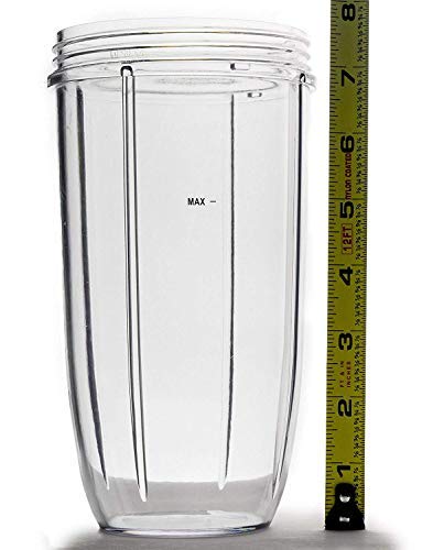 BidiHome Blender Cup and Blade Replacement, Deluxe Upgrade Kit 32 Oz Cups and Premium Extractor Blade Compatible with Bullet Blender 600W/ 900W Models