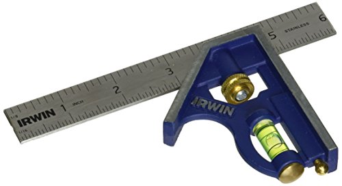Tools Combination Square, Metal-Body, 6-Inch (1794468), Blue