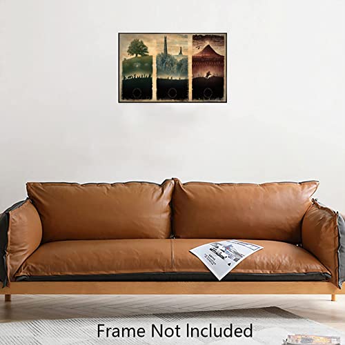 Map of Middle Earth The Lord of The Rings Poster for Bar Office Room Wall Print Home Decoration Frameless Gift 12 x 18 inch(30cm x 46cm)-LT-115