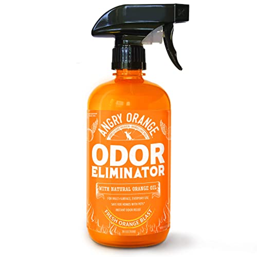 Pet Odor Eliminator for Dog and Cat Urine, Carpet Stains, and Strong Smells – Citrus Cleaner with Natural Orange Oil – 24 oz