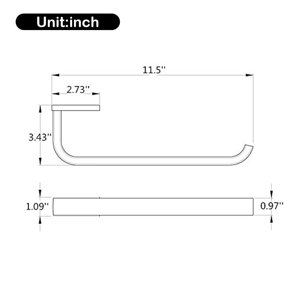 Bronze Towel Holder, Hand Oil Rubbed Towel Bar, Brass Towel Rail Rack Ring Bathroom Accessories Wall Mounted