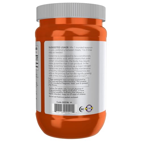Sports Nutrition, L-Glutamine Pure Powder, Nitrogen Transporter*, Amino Acid, 1-Pound