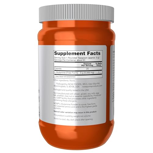 Sports Nutrition, L-Glutamine Pure Powder, Nitrogen Transporter*, Amino Acid, 1-Pound