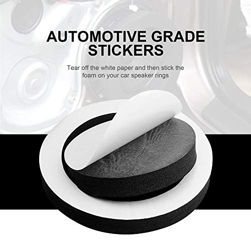 4PCS Speaker Fast Rings 6.5 inch, Car Speaker Foam Baffles Enhancer System Sponge Bass Blocker Kit for 6 and 6.5 Speaker