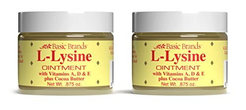 - L-Lysine Ointment - 0.875 oz - Lysine Cold Sore Treatment and Blister Relief - Soothes Chapped Lips and Dry Skin – 2-Pack