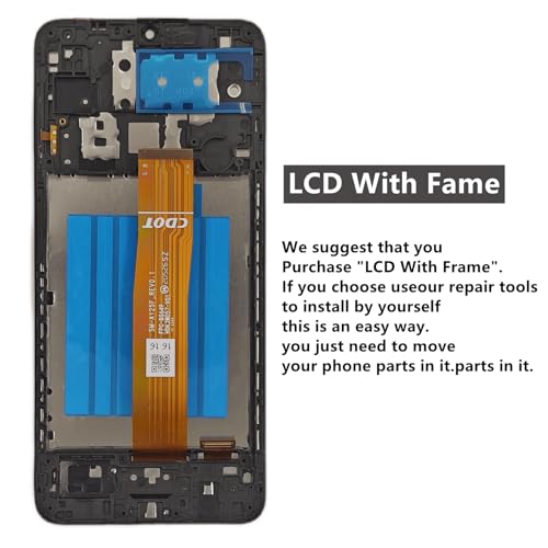 for Samsung Galaxy A12 Screen Replacement with Frame for Samsung a12 a125u Screen Replacement A12 Nacho A127 s127dl a125a a125w LCD Display digitizer Touch Screen Assembly with Repair Tools 6.5 inch