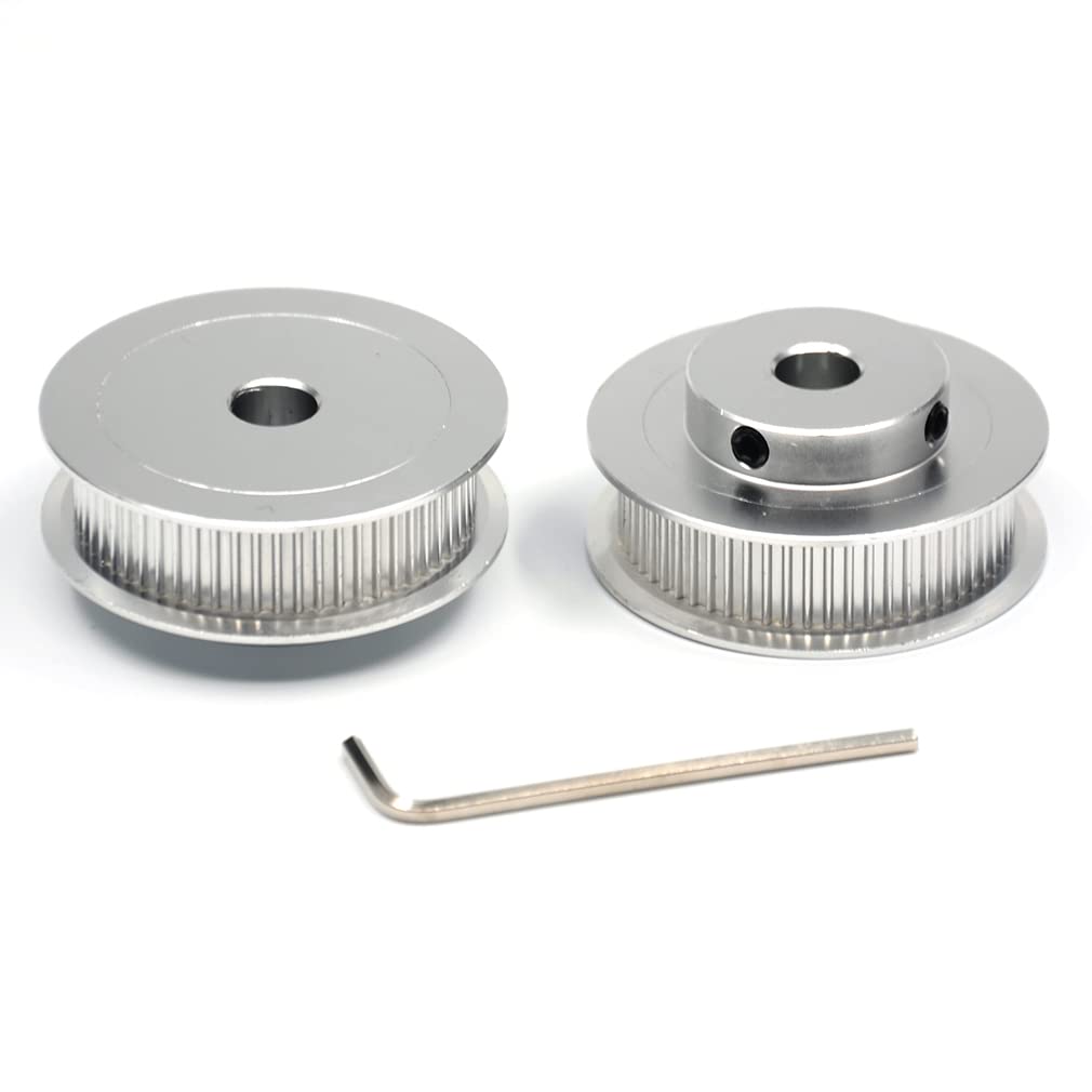 2PCs Aluminum 2GT Timing Pulley 60 Teeth Bore 8mm for 3D Printer CNC Machine 10mm Width 2GT Timing Belt