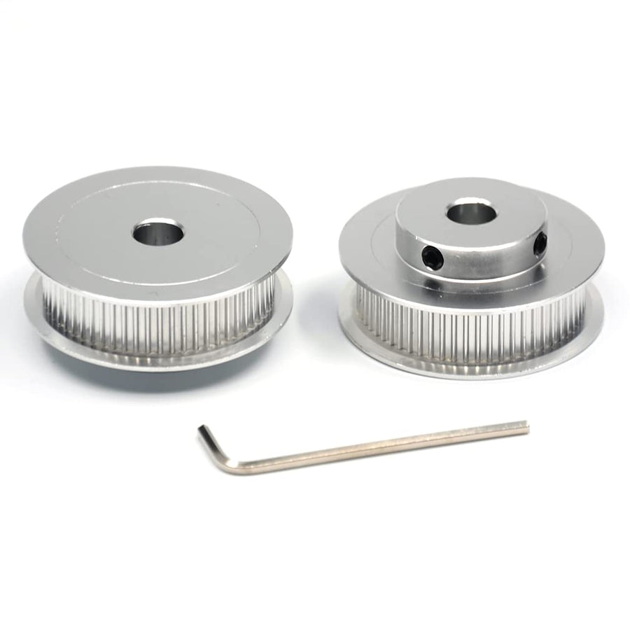 2PCs Aluminum 2GT Timing Pulley 60 Teeth Bore 8mm for 3D Printer CNC Machine 10mm Width 2GT Timing Belt