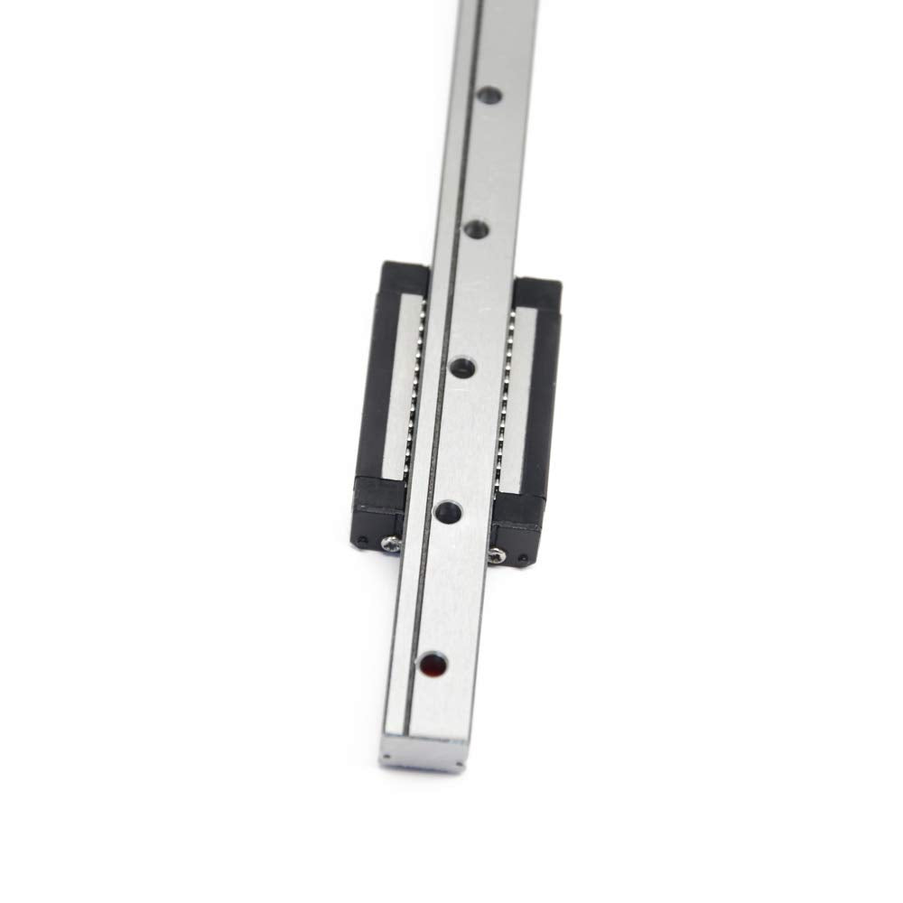 MGN12 300mm Linear Rail Guide with 2 MGN12H Stainless Steel Black Carriage Blocks for Ender 3, Corexy, Tronxy, Delta Kossel 3D Printers Upgrades and CNC Machine