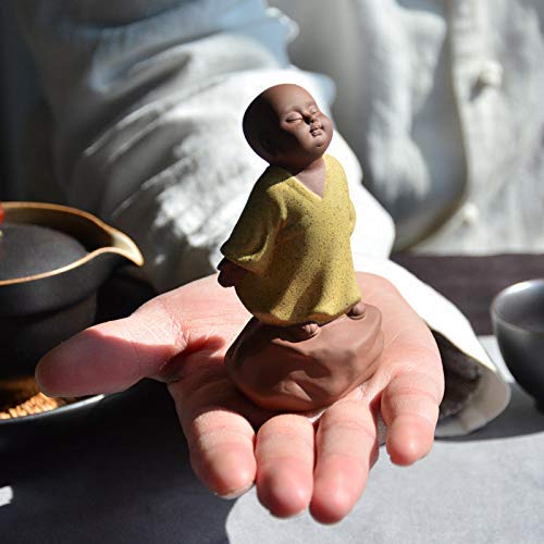 Kingzhuo Ceramic Little Cute Buddha Statue Monk Figurin
