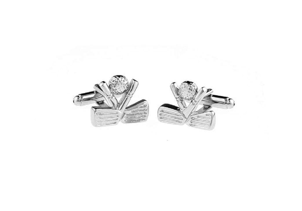 MRCUFF Golf Ball and Clubs Heads Pair Cufflinks in a Pr