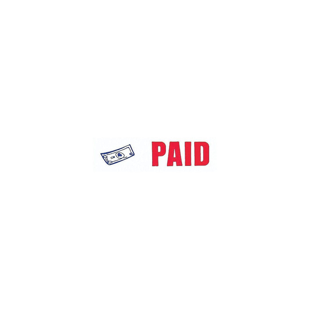 ACCU-STAMP2 Message Stamp with Shutter, 2-Color, PAID, 1-5/8 x 1/2 Impression, Pre-Ink, Blue and Red Ink (035535)