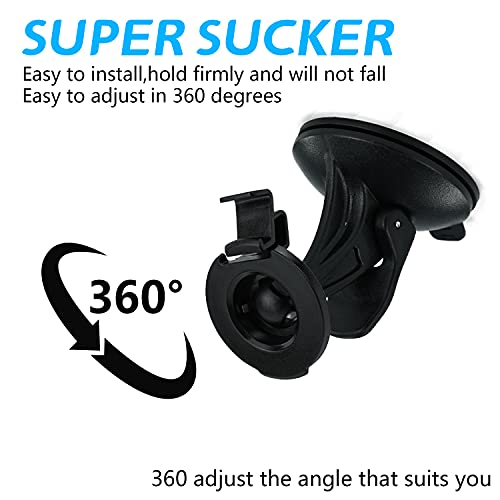Car Windscreen Windshield Suction Cup Mount Holder Cradle Compatible for Garmin GPS Nuvi 52(Nuvi 42 42LM 44 44LM 52 52LM 54 55 2457LMT 2497LMT 2577LT 2597LM 2597LMT 2558LMTHD 2598LMTHD)