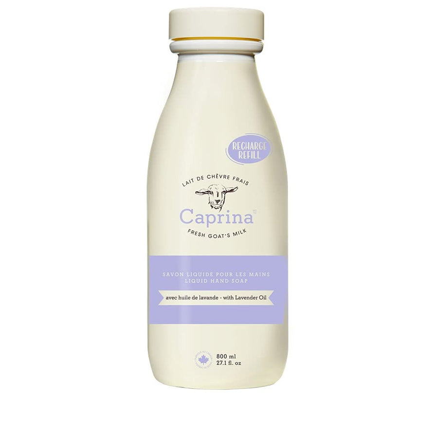 by Canus Liquid Hand Soap Refill With Fresh Canadian Goat Milk Soften and Soothe Skin Moisturizing Vitamin A B2 B3 and More, Lavender Oil, 27.1 Fl Oz