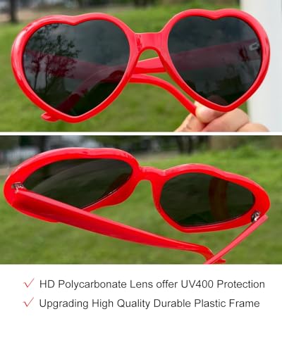 Armear Women Fashion Oversized Heart Sunglasses Retro L