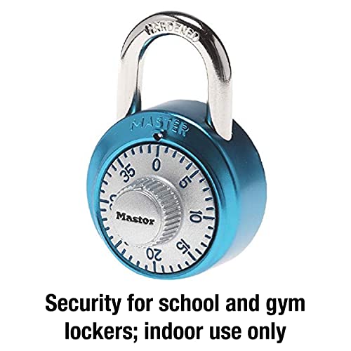 1561DLTBLU Locker Lock Combination Padlock, 1 Pack, Light Blue
