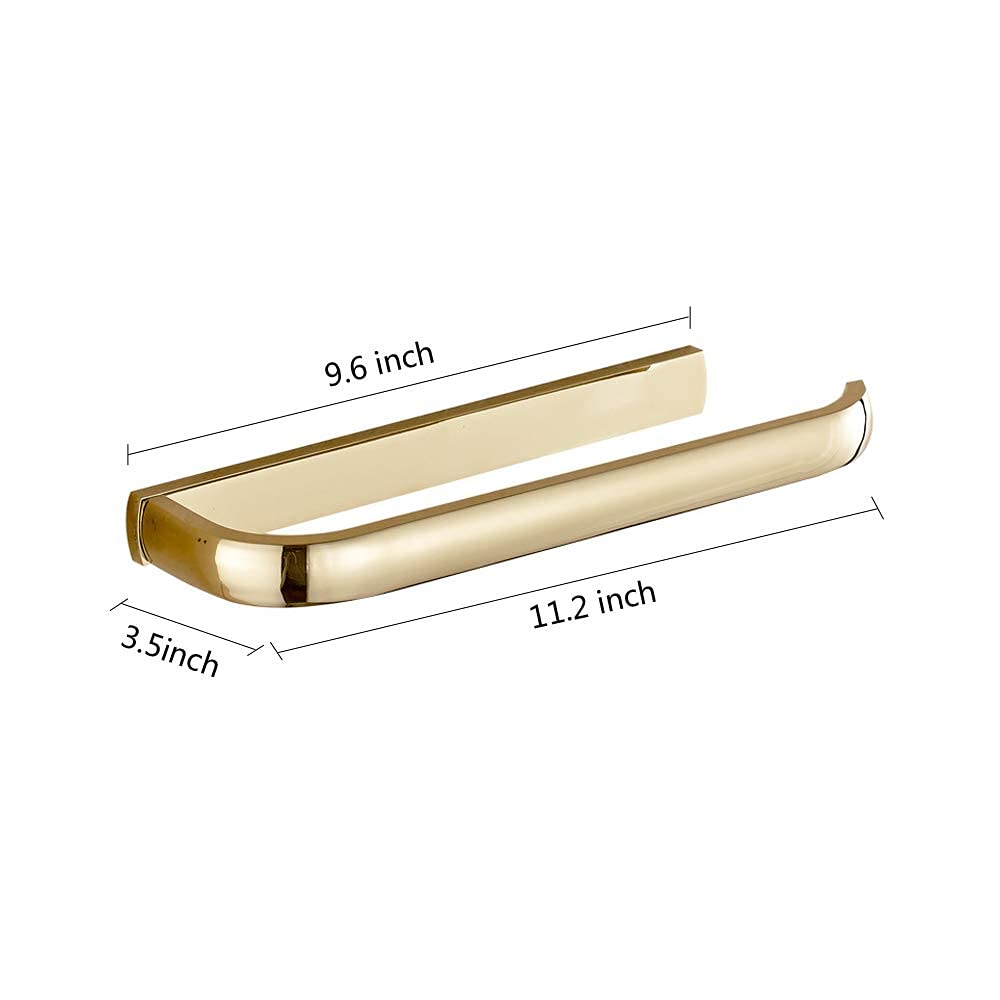Leyden Antique Brass Towel Ring, Bathroom Hand Towel Holder Retro Towel Bar Wall Mounted Brushed Brass Towel Rack 12.7 inch