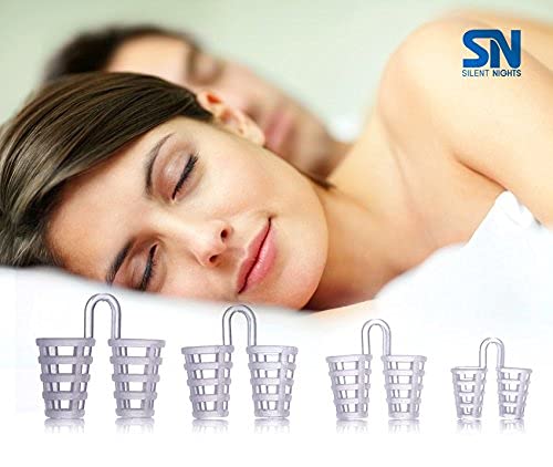 Best Anti Snoring Device - Stop Snore Solution - Sleep Better Aids - Anti-Snore Remedy Devices - 4 Nose Vents Nasal Dilator - Breathing Sleeping Relief