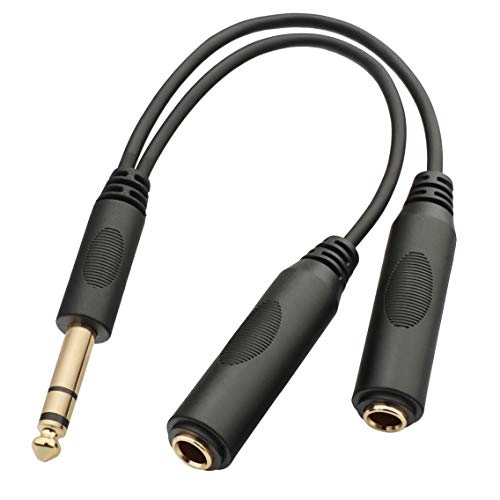 tisino 1/4 Splitter Cable, 1/4 TRS Stereo Male to Dual 