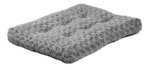 Plush Pet Bed; Ombré Swirl & Cat Bed; Gray 17L x 11W x 1.5H - Inches for Toy Dog Breeds, 40618-SGB, 18-Inch