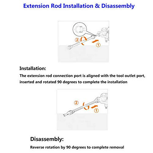 5.9 inch Short Lance Extension Rod Adapter for Worx WG629E WG630 WU629 WG644 Hydroshot Pressure Washer Accessories
