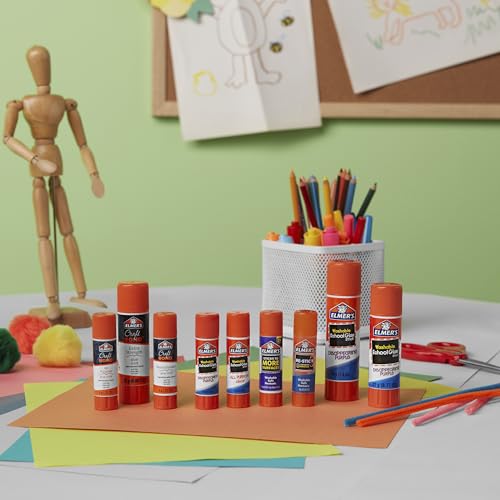 Elmer&#39;s Disappearing Purple School Glue Sticks, Washable, 22 Grams, 3 Count