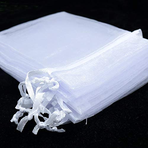 ATCG 25pcs 8x12 Inches Large Drawstring Organza Bags De