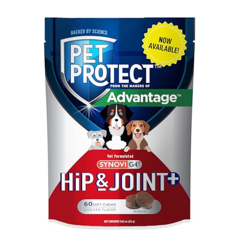 Dog Joint Supplement Chews, 60-Count, for Dogs of All Ages, Sizes and Breeds