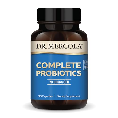 Complete Probiotics - 70 Billion CFU - Supports Immune, Digestive &amp; Gut Health - Features 10 Strains - Shelf Stable - GMO-Free, Gluten-Free &amp; Soy-Free - 30 Capsules (30 Servings)