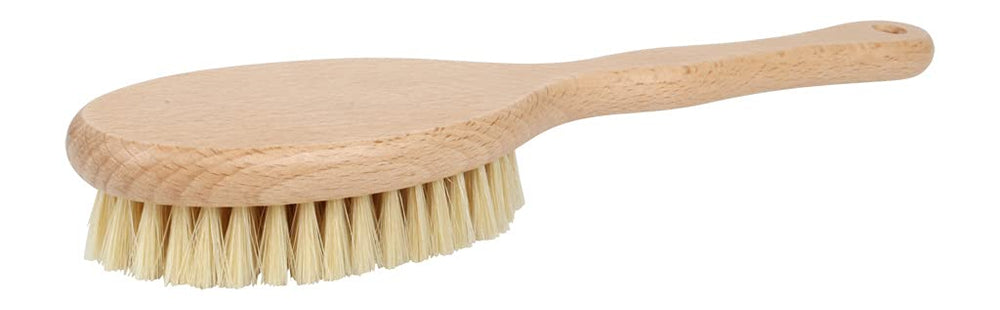 Short Bath Brush with Natural Pig Bristles : Bürstenhaus Short Bath Brush with Natural Pig Bristles, 11-3/4 Inches Long