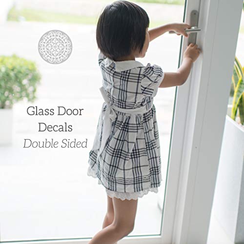 Glass Door Decals and Stickers Printed on Both Sides. Warn People The Sliding Glass Door is Closed. Keep People, Pets, Dogs and Guests from Walking into a Glass Door.