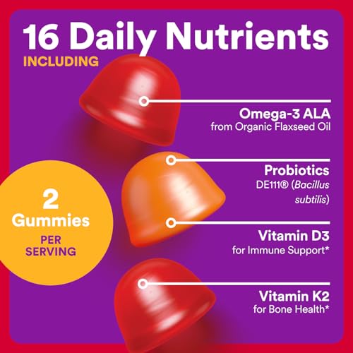 SmartyPants Organic Toddler Multivitamin Gummies: Probi
