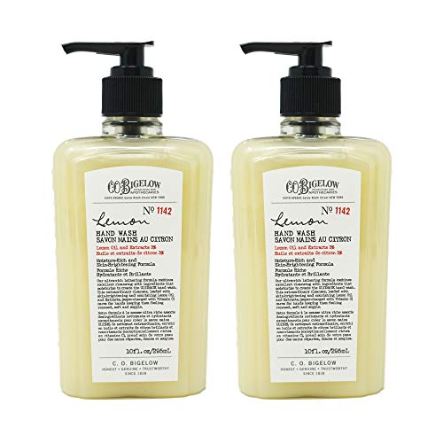 C.O. Bigelow Lemon Hand Wash - No. 1142, Moisturizing Liquid Hand Soaps with Lemon Extract &amp; Vitamin C, Cruelty Free &amp; Gentle for All Skin Types, 2 Pack, 10fl oz. each
