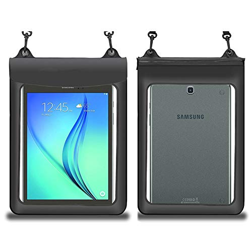 Waterproof Tablet Case Dry Bag Pouch for iPad 10.9/10.2, iPad Pro 11/12.9, iPad Air, Samsung Galaxy Tab A9+ S9 S8 S7 11 S9 FE 10.9 Tab A8 10.5, Microsoft Surface Go 3 10.5, Tablet up to 11.5,Black