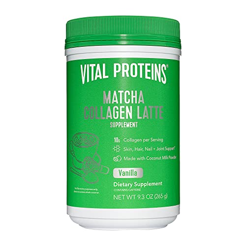 VITAL PROTEINS Vanilla Matcha Collagen Latte Powder, 9.3 OZ