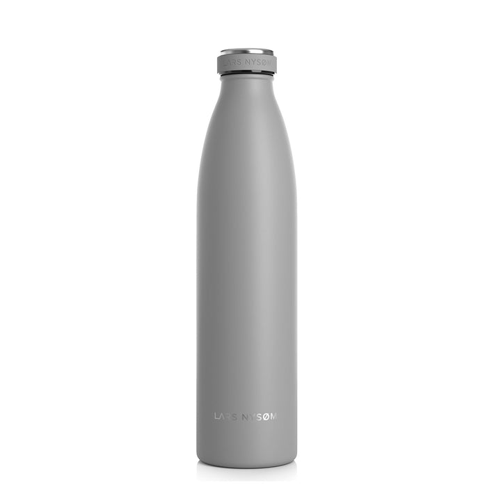 Stainless Steel Insulated Water Bottle 12oz 17oz 25oz 34oz 51oz | Insulated Thermo Flask for Hot and Cold Beverages | Leakproof Drinking Bottle (Ash Gray, 1000ml)