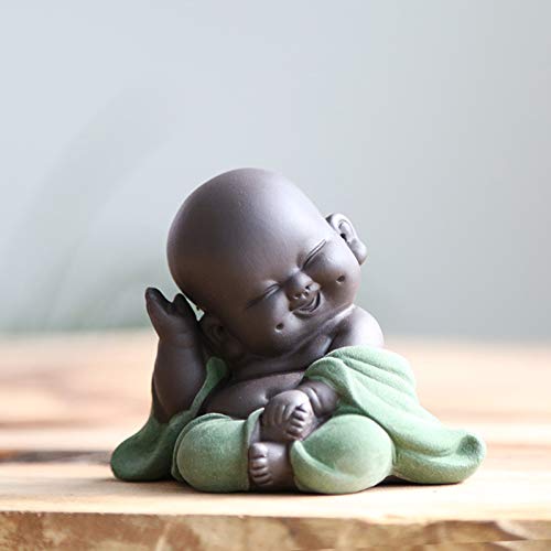 Kingzhuo Ceramic Little Cute Buddha Statue Monk Figurin