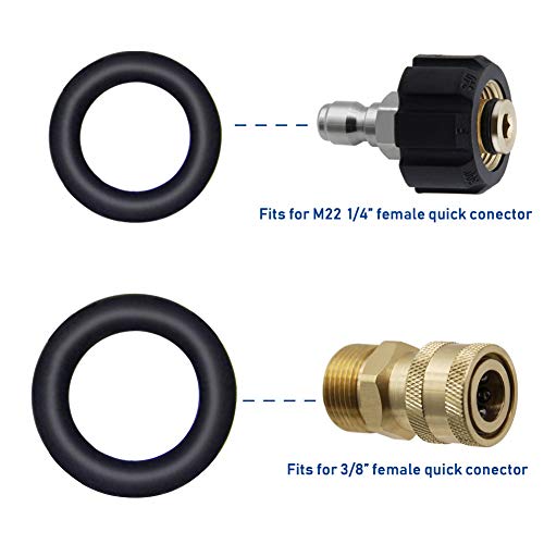 Twinkle Star Pressure Washer O-Rings Kit for 1/4 &a