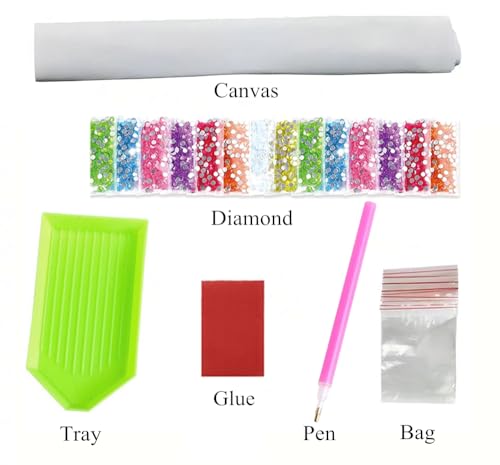 Home Sweet Home Diamond Painting Kits, 5D Full Drill Diamond Art Kit Canvas Painting Gift for Adult, Art Deco (30X40cm/12x16inches)