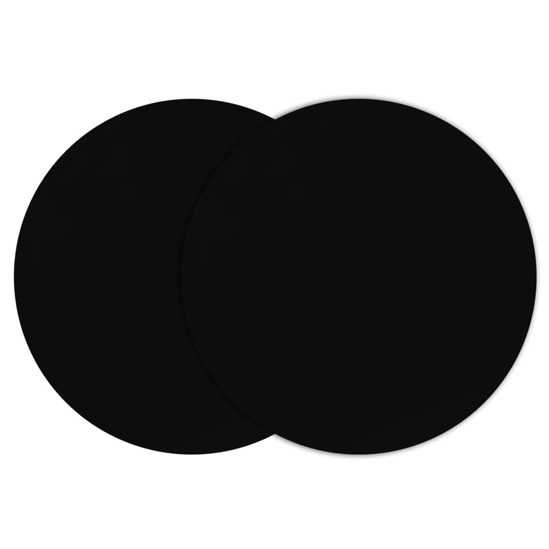 Silicone Microwave Mat 12 Inch, Non Stick Turntable Mat for Kitchen, Multi-Purpose Heat Resistant Oven Mat 2 Pack (Black)