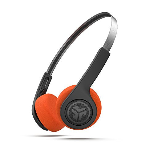 Rewind Wireless Retro Headphones, Black, Bluetooth 4.2, 14 Hours Playtime, Custom EQ3 Sound, Music Controls, Noise Isolation, with Microphone, Throwback 80's/ 90's Design