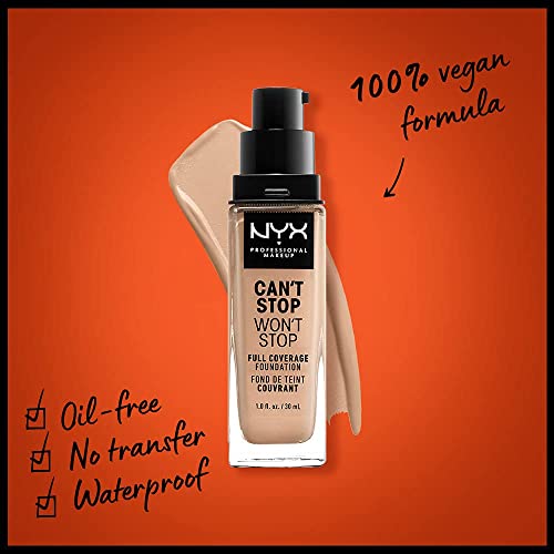 Can't Stop Won't Stop Foundation, 24h Full Coverage Matte Finish - Natural