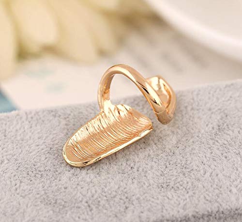 6Pcs Fashion Simple Finger Nail Ring Retro Alloy Fingernails Ring Finger Tip Rings Fingernail Protective Cover Nail Decoration Tool for Women Ladies Girls (Gold)