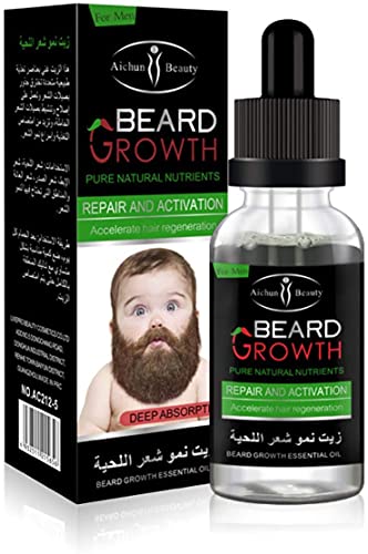 Aichun Beauty Beard Oil Mustache Hair Growth Pure Natural Nutrients Skin Cleansing Vitamins Grapefruit Seed Oil Ginger Andrea Hair Growth 30Ml