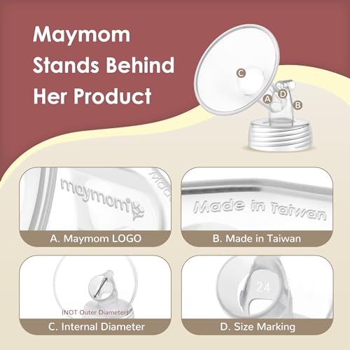 Maymom Wide Neck Pump Part for Spectra S1/S2 Pumps; Incl Wide Mouth Flange; Not Original Spectra Flange; Replaces Spectra Shield (20 mm Two Flanges)